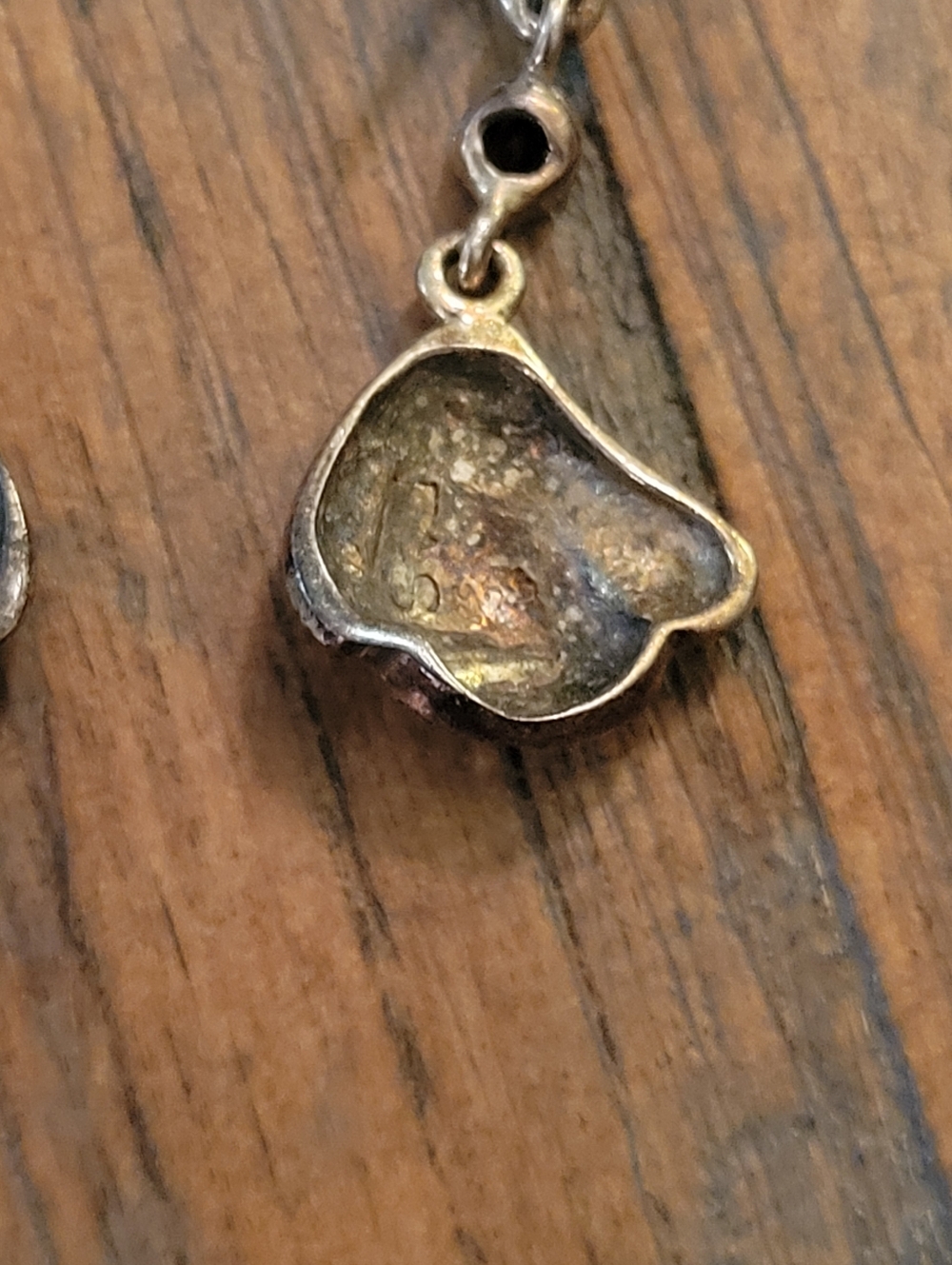 Vintage Sterling Silver & Marcasite Dangle Earrings - Picture 6 of 6
